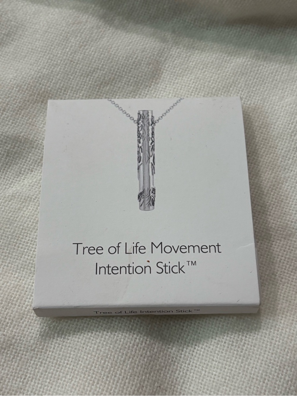 Tree of Life Silver Intention Stick Pendant Necklace